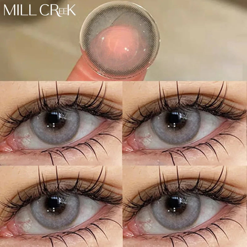 1 Pair Natural Contact Lenses for Eyes Myopia Prescription Fashion Eyes Round Soft Lens Student Color Cosmetics Fast Shipping