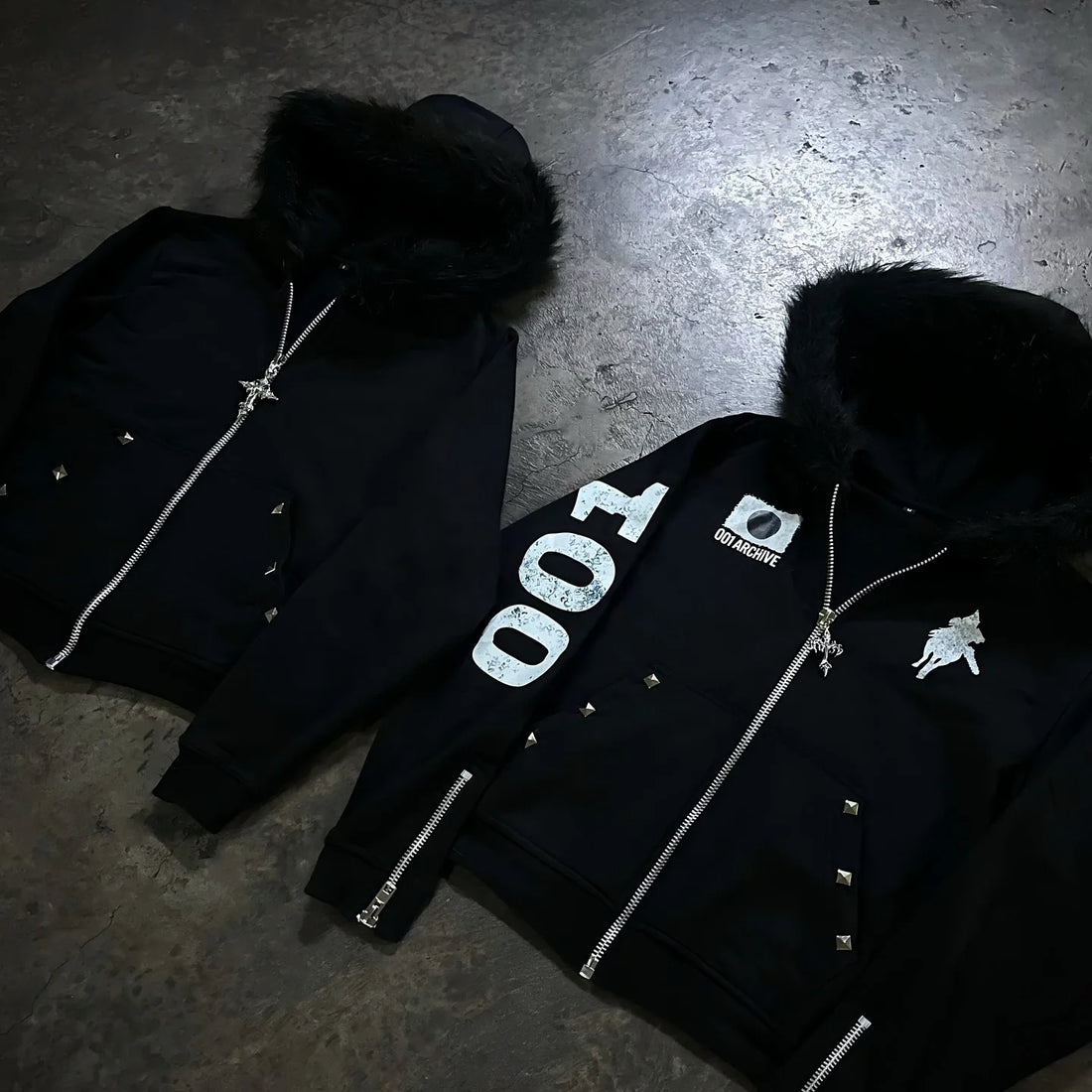 Japan Street Harajuku streetwear European youth rivet fashion wool pullover women city casual hooded hiphop sweatshirt coat