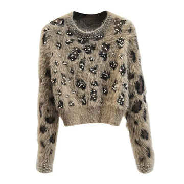 Women's Autumn Winter New Fashionable Round Neck Long Sleeved Pullover Sweater Versatile Westernstyle Commuting Comfortable Tops