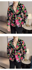 Men's Northeast China Style Western Clothes New Spring 2024 Casual Slim Fit Partner Blazers Unique Smooths Your Silhouette