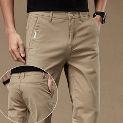 Business Casual Trousers Men's 2024 Autumn Men's Clothes Work Pants Male Formal Dress Straight Pants Black Gray Khaki