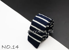 Men's Knit Retro Leisure Striped Tie Fashion 6cm Narrow Slim Neck Ties For Men Skinny Woven Designer Cravat