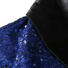 Shiny Gold Sequin Glitter Embellished Blazer Jacket Men Nightclub Prom Suit Blazer Men Costume Homme Stage Clothes For singers