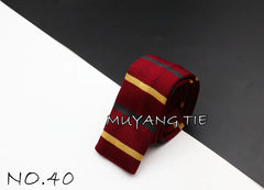 Men's Knit Retro Leisure Striped Tie Fashion 6cm Narrow Slim Neck Ties For Men Skinny Woven Designer Cravat