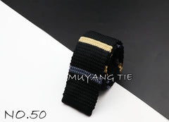 Men's Knit Retro Leisure Striped Tie Fashion 6cm Narrow Slim Neck Ties For Men Skinny Woven Designer Cravat