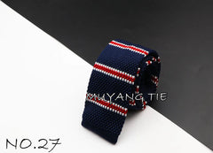 Men's Knit Retro Leisure Striped Tie Fashion 6cm Narrow Slim Neck Ties For Men Skinny Woven Designer Cravat