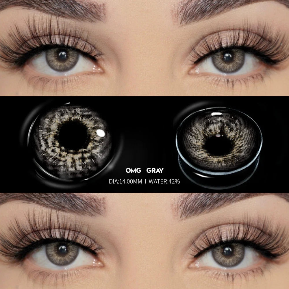 Bio-essence 1 Pair Colored Contact Lenses for Eyes Blue Lenses Lenses Gray Lenses Green Eye Natural Lenses Fashion Lenses Beauty