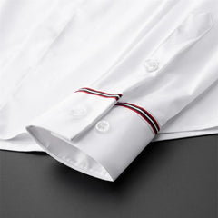 Brand Clothing Luxury Embroidery Shirts Men Long Sleeve Slim Fit Casual Shirts High-quality Business Social Party Tuxedo Blouse