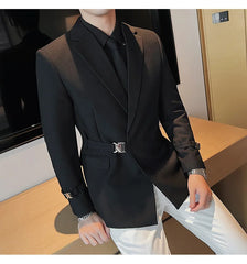 2023 British Style Men Spring High Quality Business Tuxedo/Male Slim Fit Fashion Business Suit Jackets/Man Casual Blazers S-3XL