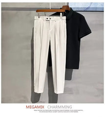 2023 New Straight-leg Casual Suit Pants Trendy Versatile Loose-fit Smalltrousers Ninemile Drop Feeling