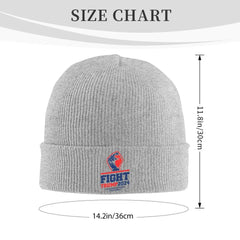 Fight Trump 2024 Save America Knitted Caps Women's Men's Skullies Beanies Winter Hats Assassination Attempt Warm Melon Cap