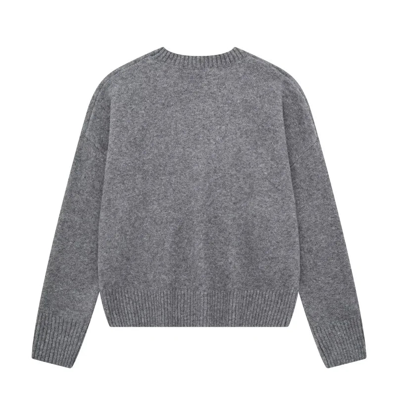 KEYANKETIAN Autumn And Winter New Women's Round Neck Long Sleeved Base Sweater, Soft Knit Sweater, Women Pullover Sweater