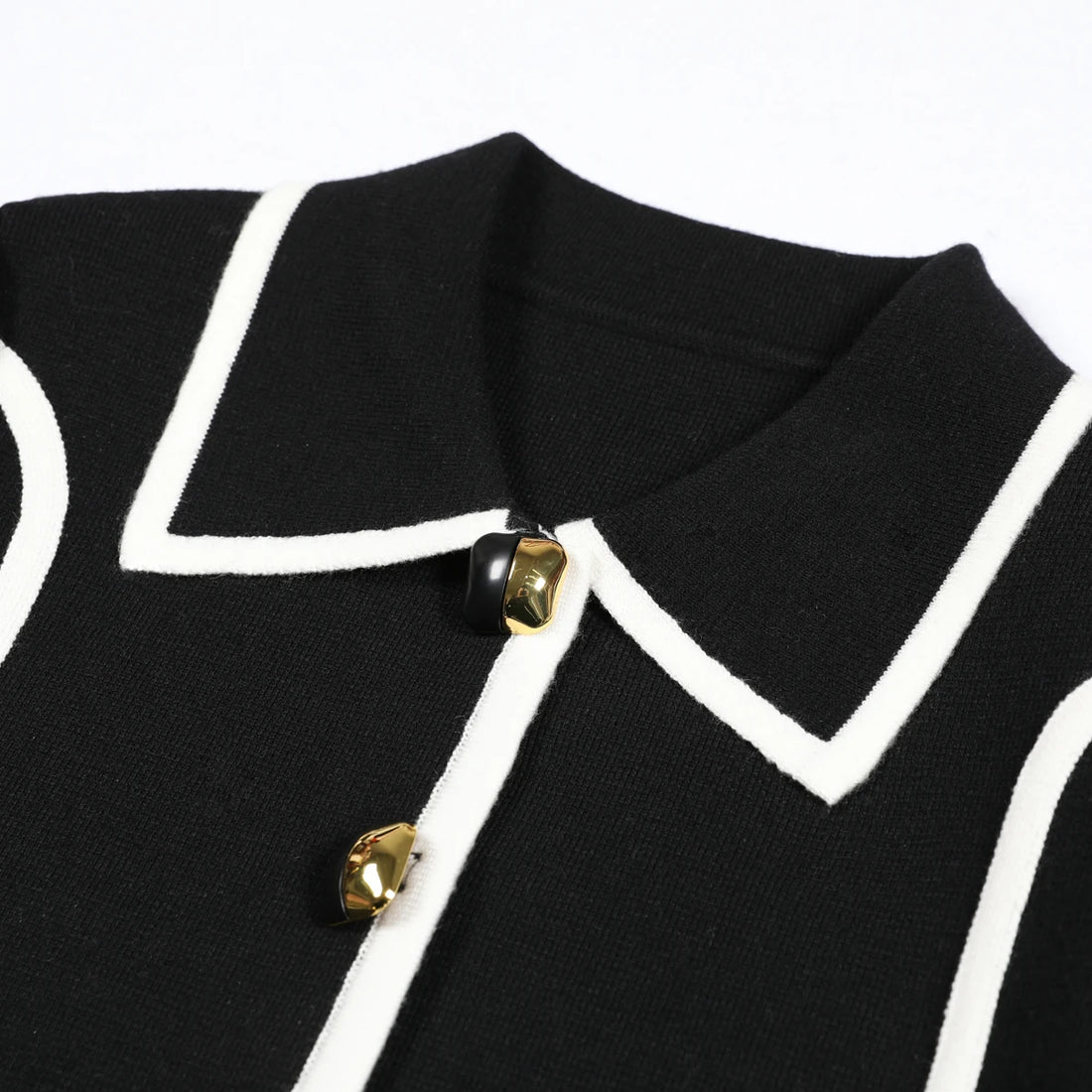 PUAL  Quality And Fashionable New Knitted Patchwork Lapel Button Long Sleeved Cardigan Straight Leg Pants Women's Suit