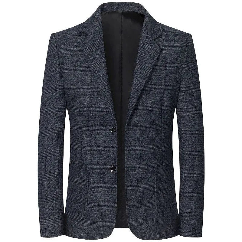 Men Plaid Blazers Jackets Business Formal Wear Suits Jackets Coats New Spring Autumn Male Casual Slim Fit Blazers Size 4XL