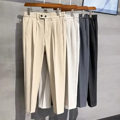 2023 New Straight-leg Casual Suit Pants Trendy Versatile Loose-fit Smalltrousers Ninemile Drop Feeling