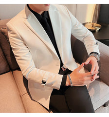 2023 British Style Men Spring High Quality Business Tuxedo/Male Slim Fit Fashion Business Suit Jackets/Man Casual Blazers S-3XL