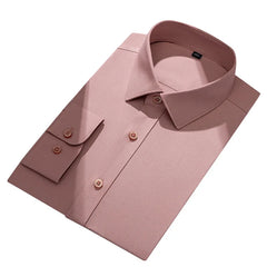 High end men's shirt, long sleeved solid color top, cardigan, business dress, casual pocket less suit, inner lining shirt