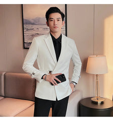 2023 British Style Men Spring High Quality Business Tuxedo/Male Slim Fit Fashion Business Suit Jackets/Man Casual Blazers S-3XL