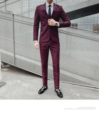 （M-6XL）Blazer Vest Pants High-end Brand Solid Color Formal Business Office Suit Three-piece Set Groom Wedding Show Dress Party