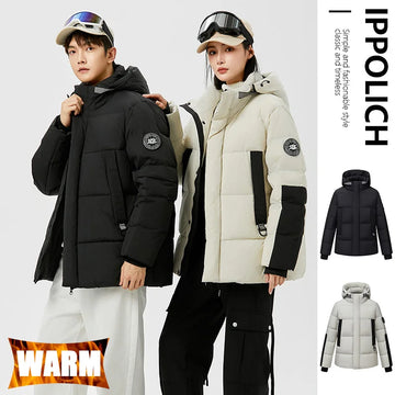 Winter Down Jacket Women Windbreaker Jacket Unisex Down Coat Warm Parka Fashion Hooded Thick Winter Coat Casual Men Winter Coats