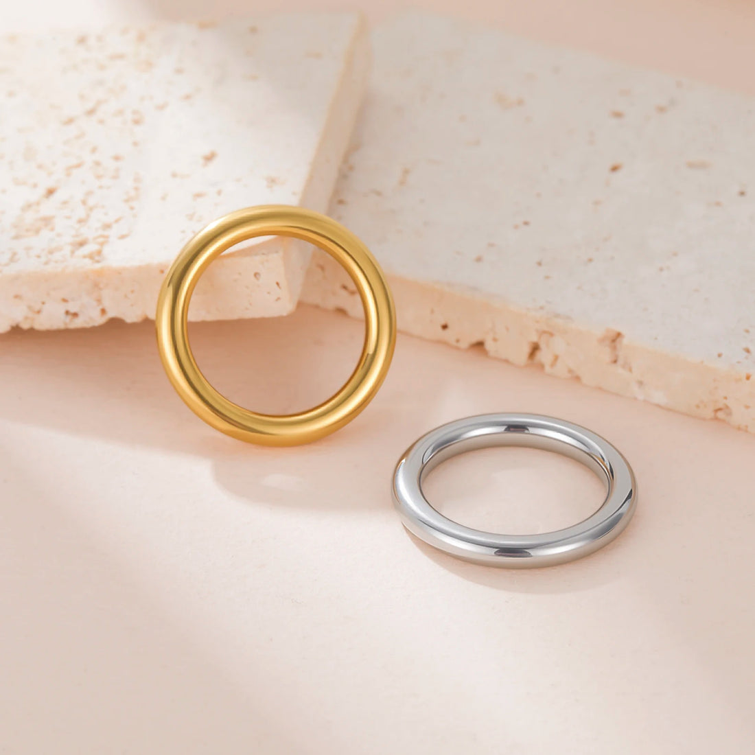 COOLTIME Stainless Steel O Ring New Classic Minimalist Shiny Smooth Rings for Women Bag Sewing Accessories Jewelry Wholesale