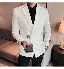 2023 British Style Men Spring High Quality Business Tuxedo/Male Slim Fit Fashion Business Suit Jackets/Man Casual Blazers S-3XL