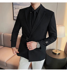 2023 British Style Men Spring High Quality Business Tuxedo/Male Slim Fit Fashion Business Suit Jackets/Man Casual Blazers S-3XL