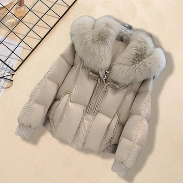 Fashion New Temperament Winter Down Cotton Jacket Women's Korean Loose Elegant  Thick Warm Parkas Overcoat Outerwear  Ladies