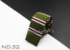 Men's Knit Retro Leisure Striped Tie Fashion 6cm Narrow Slim Neck Ties For Men Skinny Woven Designer Cravat