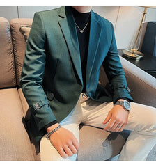 2023 British Style Men Spring High Quality Business Tuxedo/Male Slim Fit Fashion Business Suit Jackets/Man Casual Blazers S-3XL