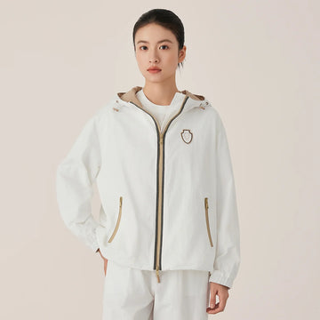 KX7523314 Women's Hooded Long Sleeve Cotton Blend Jacket Full Zipper Fall Fashion Outerwear