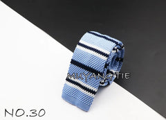 Men's Knit Retro Leisure Striped Tie Fashion 6cm Narrow Slim Neck Ties For Men Skinny Woven Designer Cravat