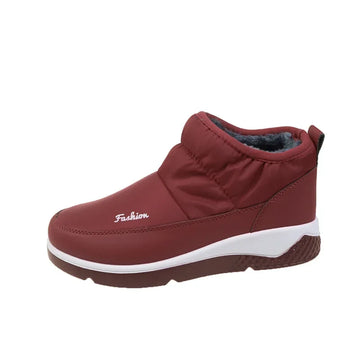 Women Boots 2026 Winter New Fashion Warm Waterproof Ankle Boots Female Slip-On Soft Outdoor Solid Shoes Ladies Zapatos De Mujer