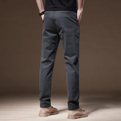 Business Casual Trousers Men's 2024 Autumn Men's Clothes Work Pants Male Formal Dress Straight Pants Black Gray Khaki