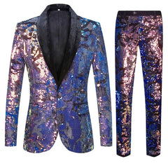 2024 European Plus Size (Blazer + Pants) Fashion Party Wear It You Are The Focus of The Room Hosting Wedding Sequin Suit 2 Sets