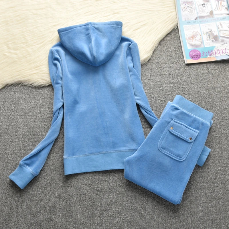2 Piece Set Women's Outfit 2025 Spring Autumn Solid Color Women's Sweatshirt and Flare Pants Suit