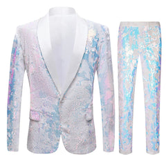 2024 European Plus Size (Blazer + Pants) Fashion Party Wear It You Are The Focus of The Room Hosting Wedding Sequin Suit 2 Sets