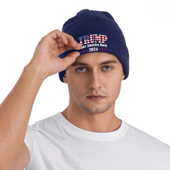 Donald Trump 2024 Take America Back Hats Autumn Winter Skullies Beanies Warm Caps Men Women Acrylic Knitted Caps