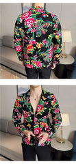 Men's Northeast China Style Western Clothes New Spring 2024 Casual Slim Fit Partner Blazers Unique Smooths Your Silhouette