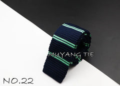 Men's Knit Retro Leisure Striped Tie Fashion 6cm Narrow Slim Neck Ties For Men Skinny Woven Designer Cravat