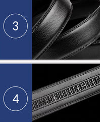 DINISITON Men's PU Leather Belt Fashion Automatic Buckle Belt for Popular Business High Quality Male Belt