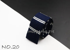 Men's Knit Retro Leisure Striped Tie Fashion 6cm Narrow Slim Neck Ties For Men Skinny Woven Designer Cravat