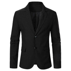 Men's Blazer Simple Line Design Button Pocket Men's Business Casual Suit Formal Meeting Wedding Groom Dinner Men's Blazer