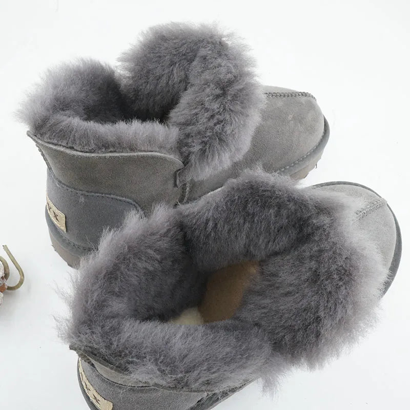 Natural Fur Women's Winter Classic Woman Snow Boots Slip on Lined with Fleece for Warmth Winter Women Boots For Women Shoes