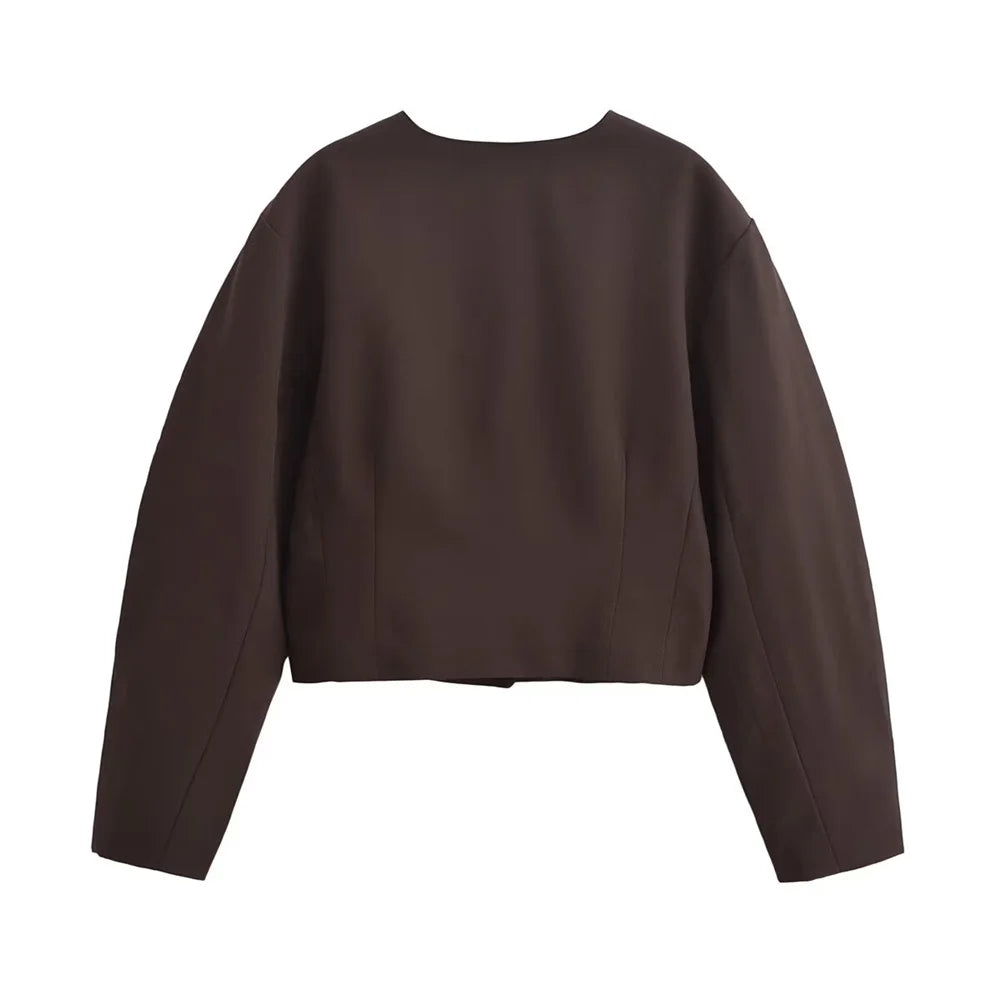 BM&MD&ZA2024 autumn and winter new women's clothing loose versatile fashion balloon version shape jacket skirt suit