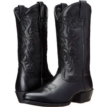 Mid-calf Western Boots Men Black Brown Cowboy Boots Handmade Leather Shoes New Punk Man Women Unisex Riding Boots