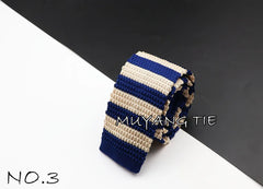 Men's Knit Retro Leisure Striped Tie Fashion 6cm Narrow Slim Neck Ties For Men Skinny Woven Designer Cravat