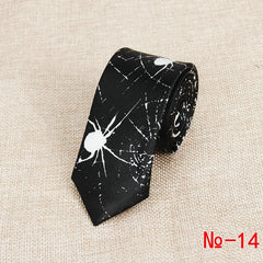 Classic Fashion Men's Skinny Tie Colorful Musical Notes Printed Piano Guitar Polyester 5cm Width Necktie Party Gift Accessory