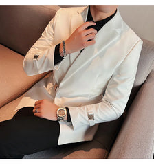 2023 British Style Men Spring High Quality Business Tuxedo/Male Slim Fit Fashion Business Suit Jackets/Man Casual Blazers S-3XL