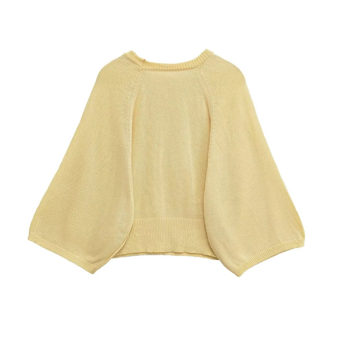 MYST&ZA2025 new summer women's casual fashion trendy round neck wide sleeve comfortable knitted sweater top